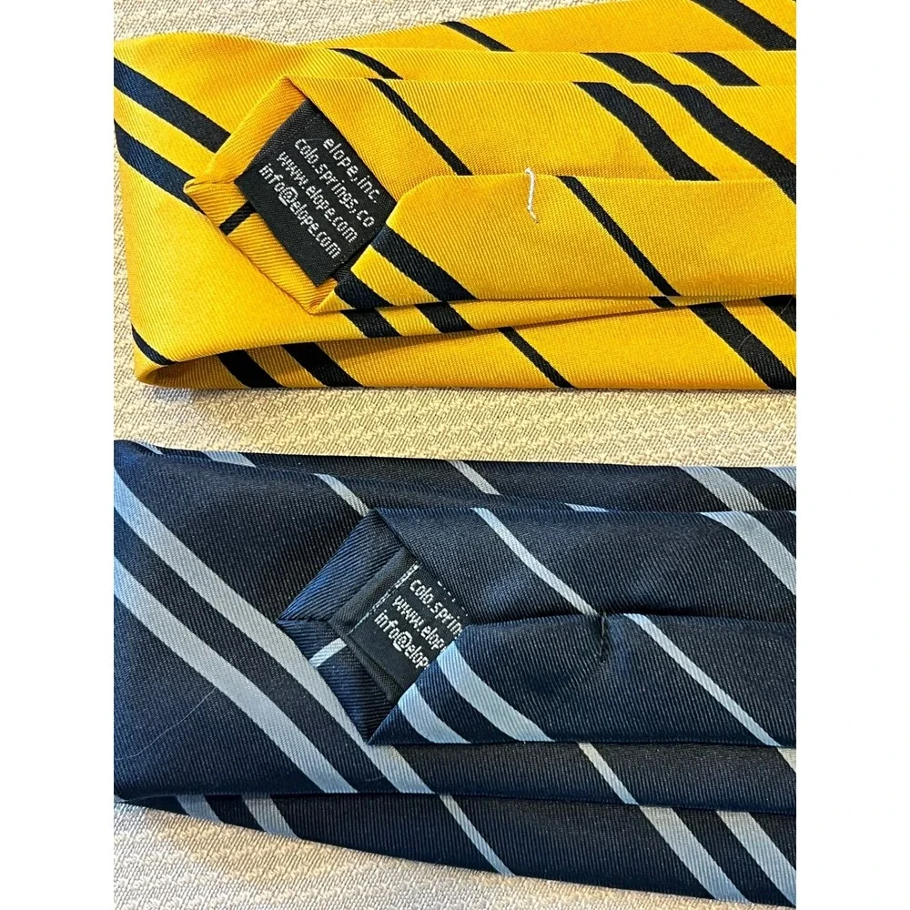 Harry Potter Ravenclaw & Hufflepuff House Necktie Set Halloween Costume Cosplay